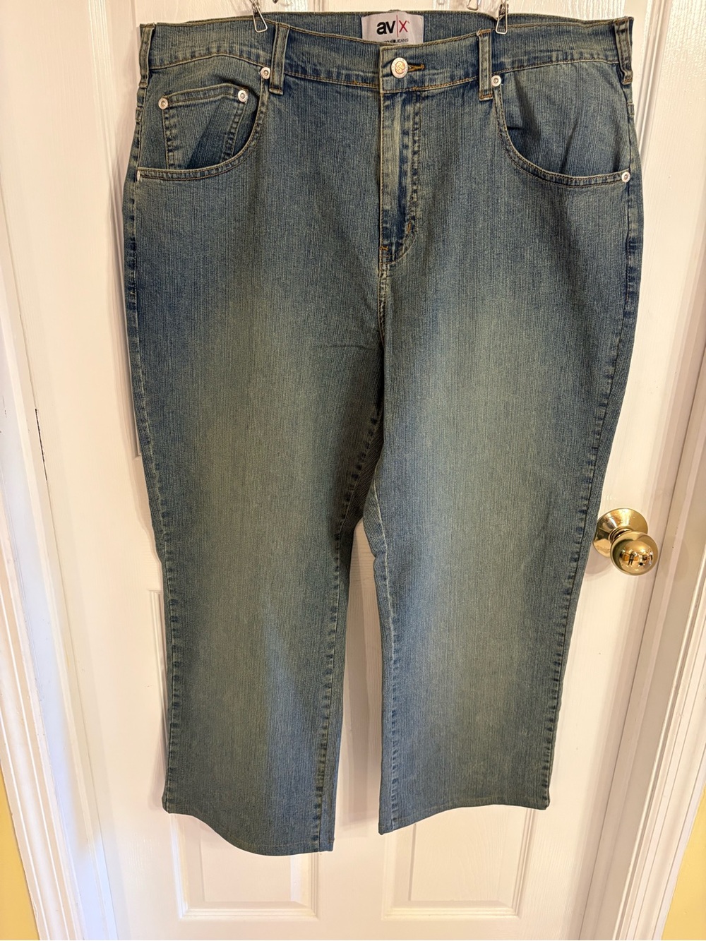 av x Women's Classic Midwash Denim Jeans - Blue very soft jeans